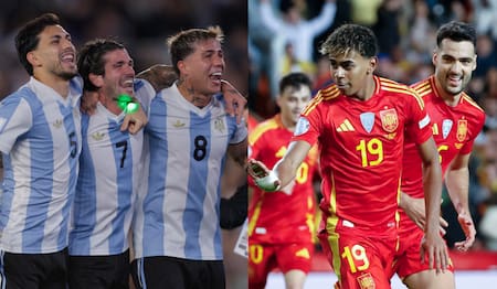 Expectativa por la Finalissima entre la Selección Argentina y España. Fotos: EFE/Juan Ignacio Roncoroni/Ana Escolar