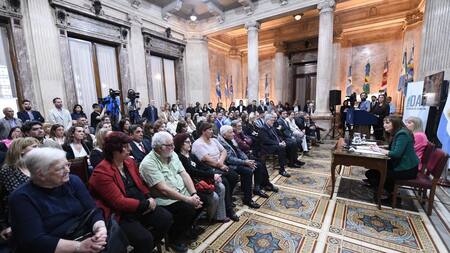 Anuncio en el Congreso. Foto: prensa senado.
