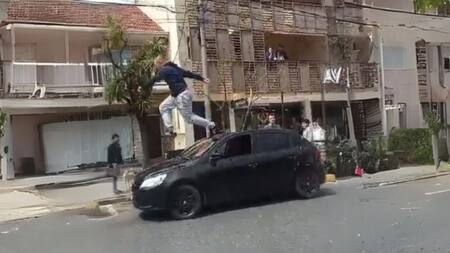 Furia en las calles de Mar del Plata. Foto: captura video
