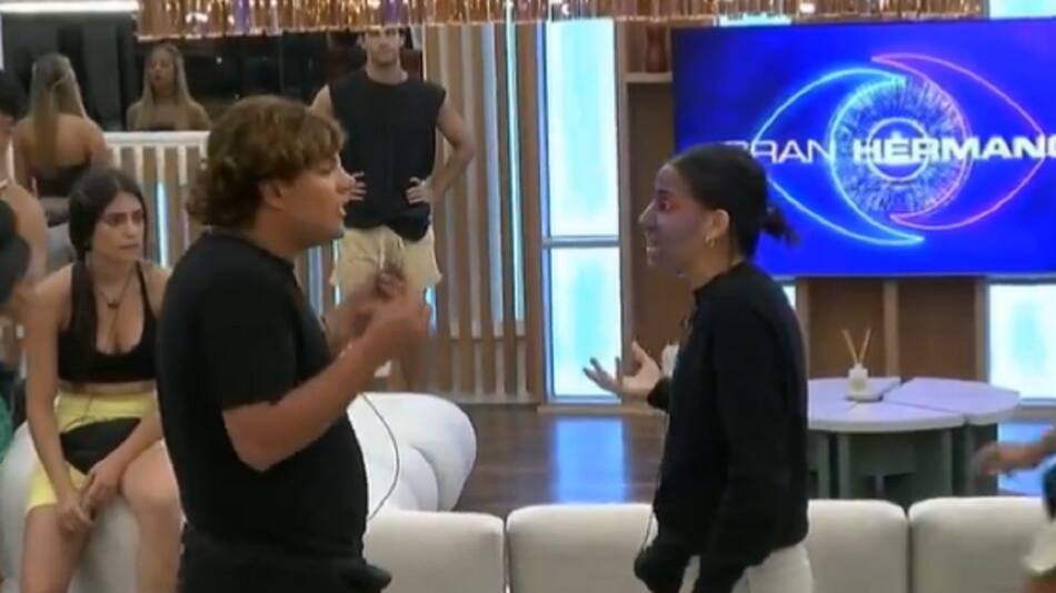 Emmanuel y Lucía enfrentados. Foto: captura Telefe.