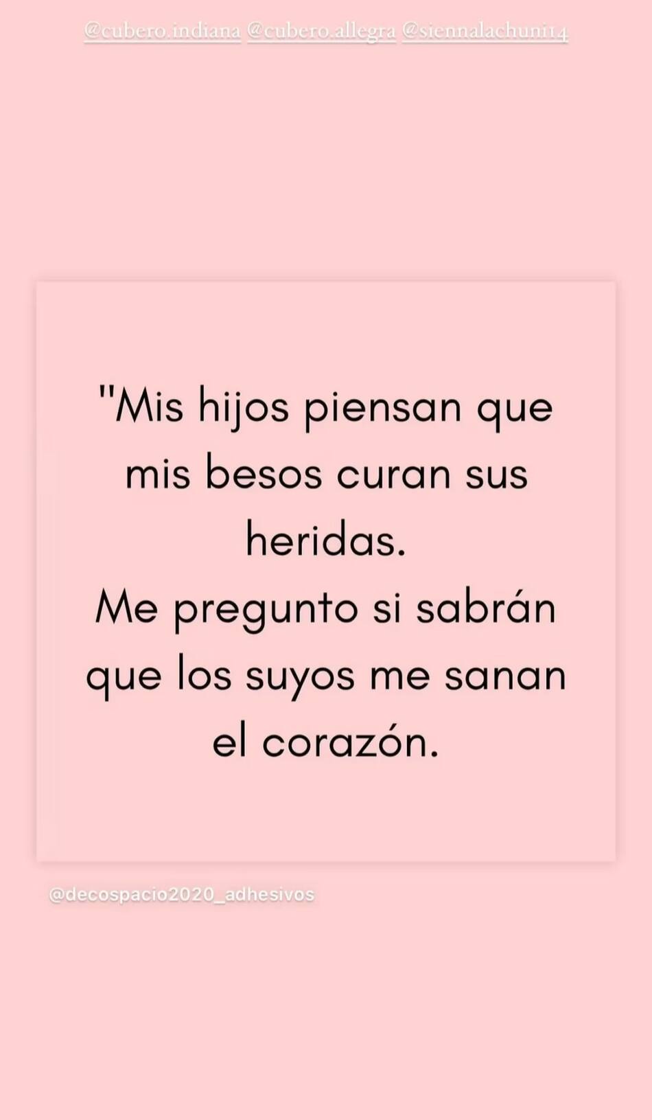 Nicole Neumann le dedicó una historia a sus hijas. Foto: Instagram.