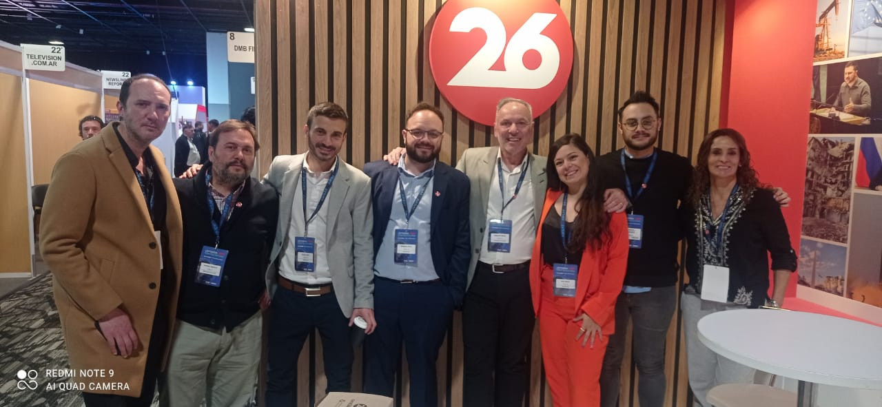 Equipo de Canal 26 en las Jornadas Internacionales 2023.