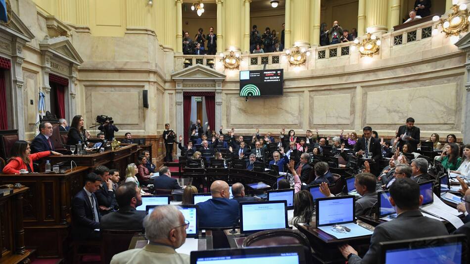 Debate en el Senado. Foto: X @SenadoArgentina