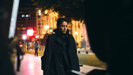 Tini Stoessel grabando en Tribunales. Foto: X/GZaffora