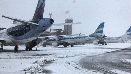 Aeropuerto de Bariloche, nieve, Foto Hangar X
