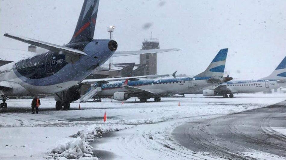 Aeropuerto de Bariloche, nieve, Foto Hangar X