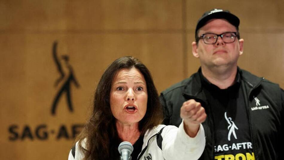 Fran Drescher, de "niñera" a sindicalista contra el "establishment" de Hollywood. Foto: Reuters.