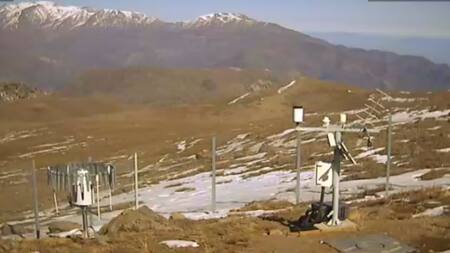 La cordillera chilena en la actualidad. Foto: Twitter @QuePasaCL