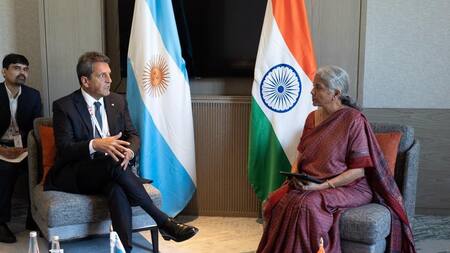 Sergio Massa se reunió con la ministra de Finanzas de la India, Nirmala Sitharaman
