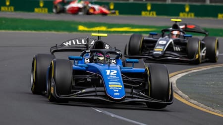 Franco Colapinto; GP de Australia; Fórmula 2. Foto: X @BulletSportsMgt.