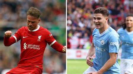Alexis Mac Allister y Julián Álvarez. Foto: Reuters.