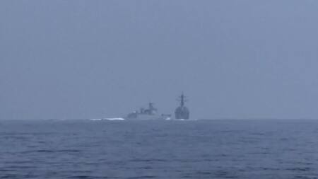 Buque de guerra chino casi embiste a destructor estadounidense en el estrecho de Taiwán. Foto: Gentileza Global News