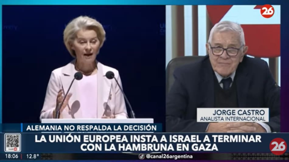 Jorge Castro sobre la postura de Europa con Israel.