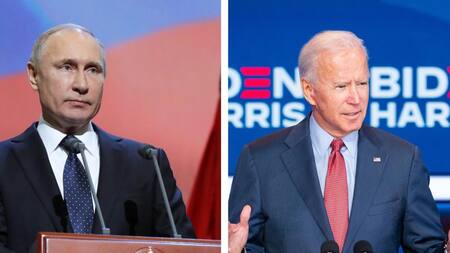 Putin y Biden, Rusia y EEUU, fotos NA