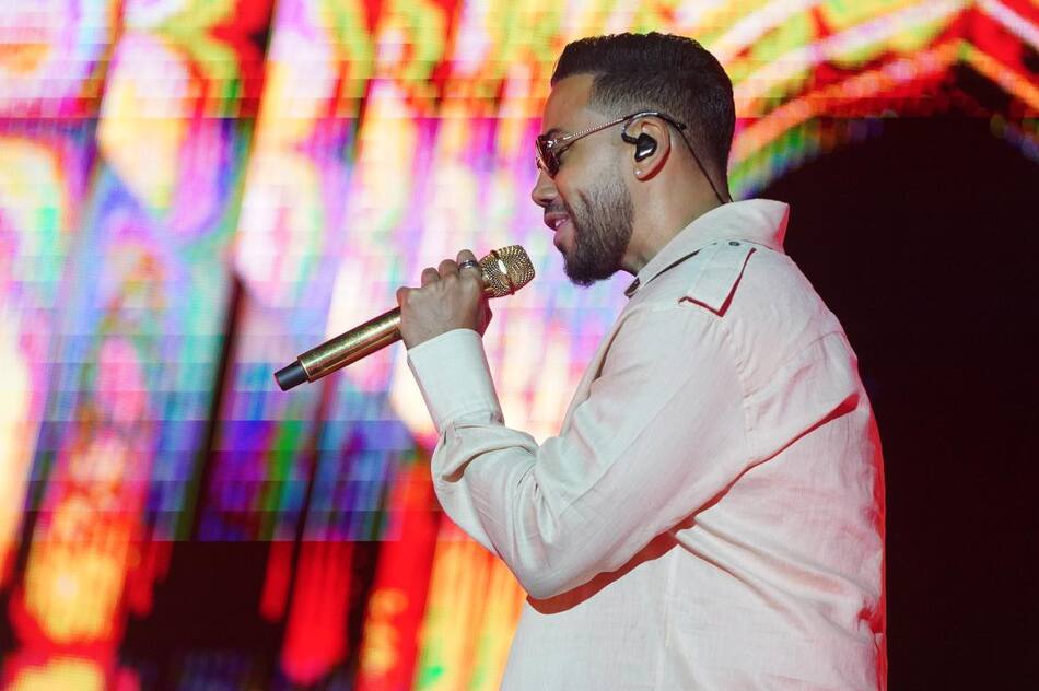 Romeo Santos en el estadio Vélez. Foto: prensa.
