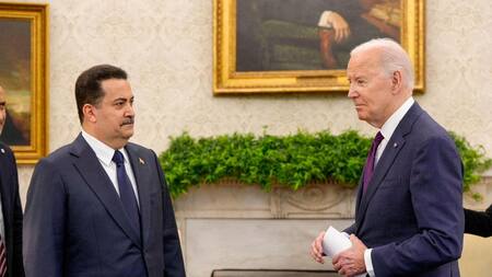 Reunión entre Mohammed Shia al-Sudani y Joe Biden. Foto: Reuters