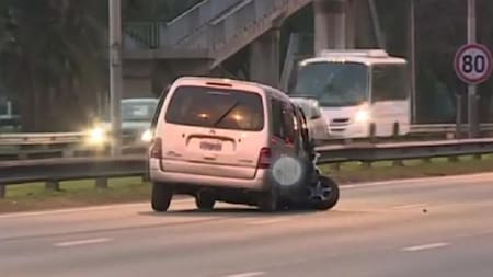 Accidente en avenida General Paz, foto: Policía, NA