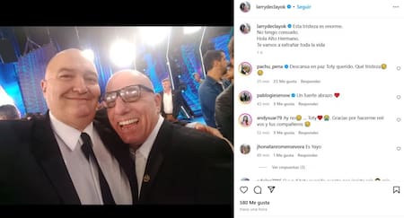 La despedida a Toti. Foto: Instagram.