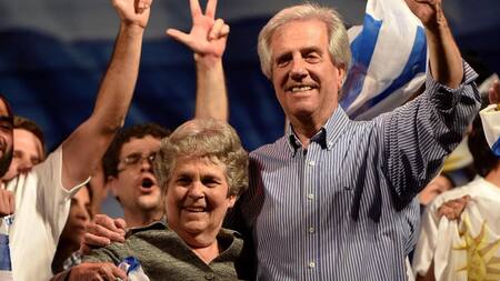 Tabaré Vázquez y su esposa María Auxiliadora Delgado