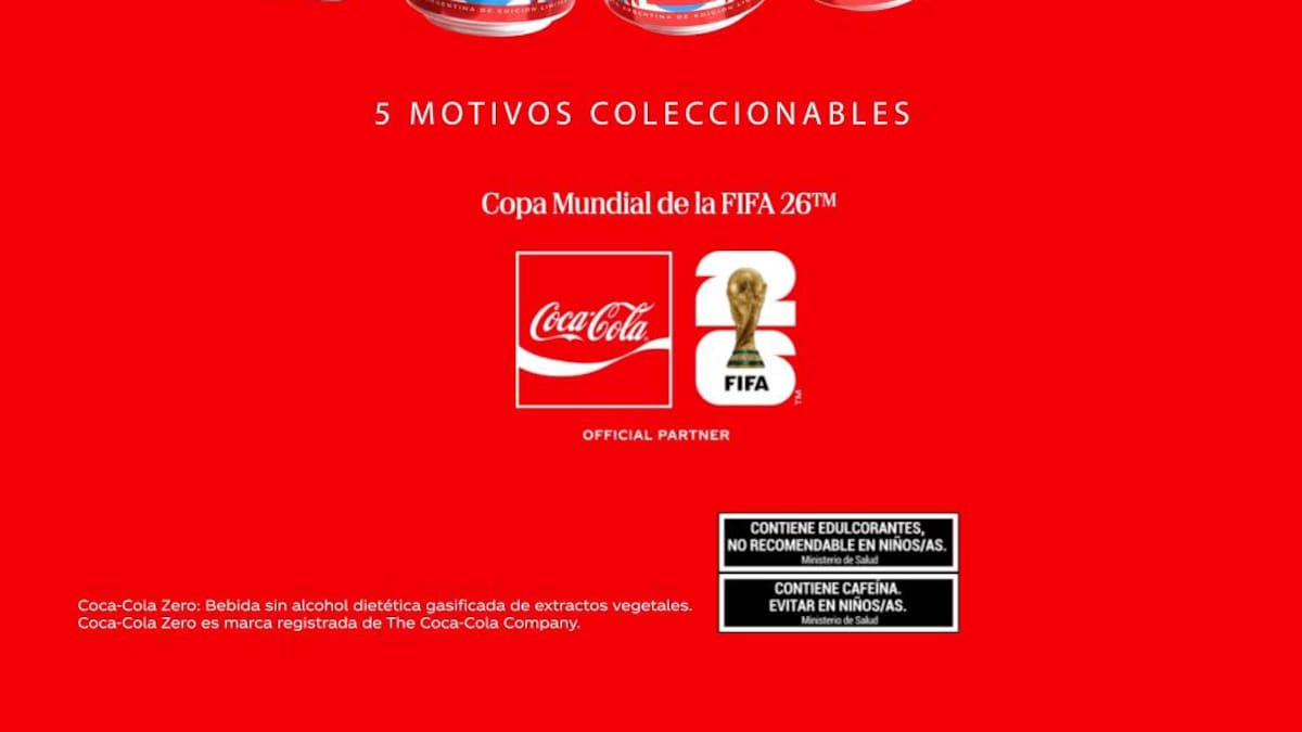 Un clásico del Mundial: Coca-Cola lanzó una edición especial de latas que recuerdan las tres estrellas de la Selección Argentina