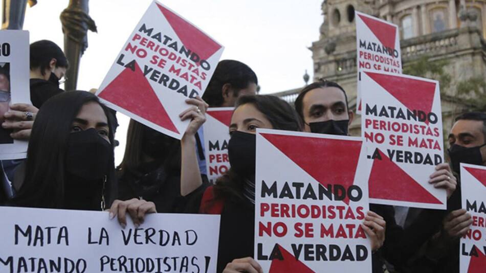 Marcha por la libertad de prensa en México. Foto: EFE