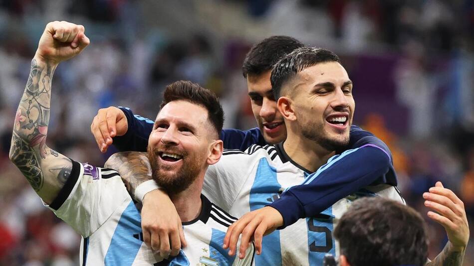 Festejo de Argentina; PBA-ARG; Qatar 2022. Foto: EFE.