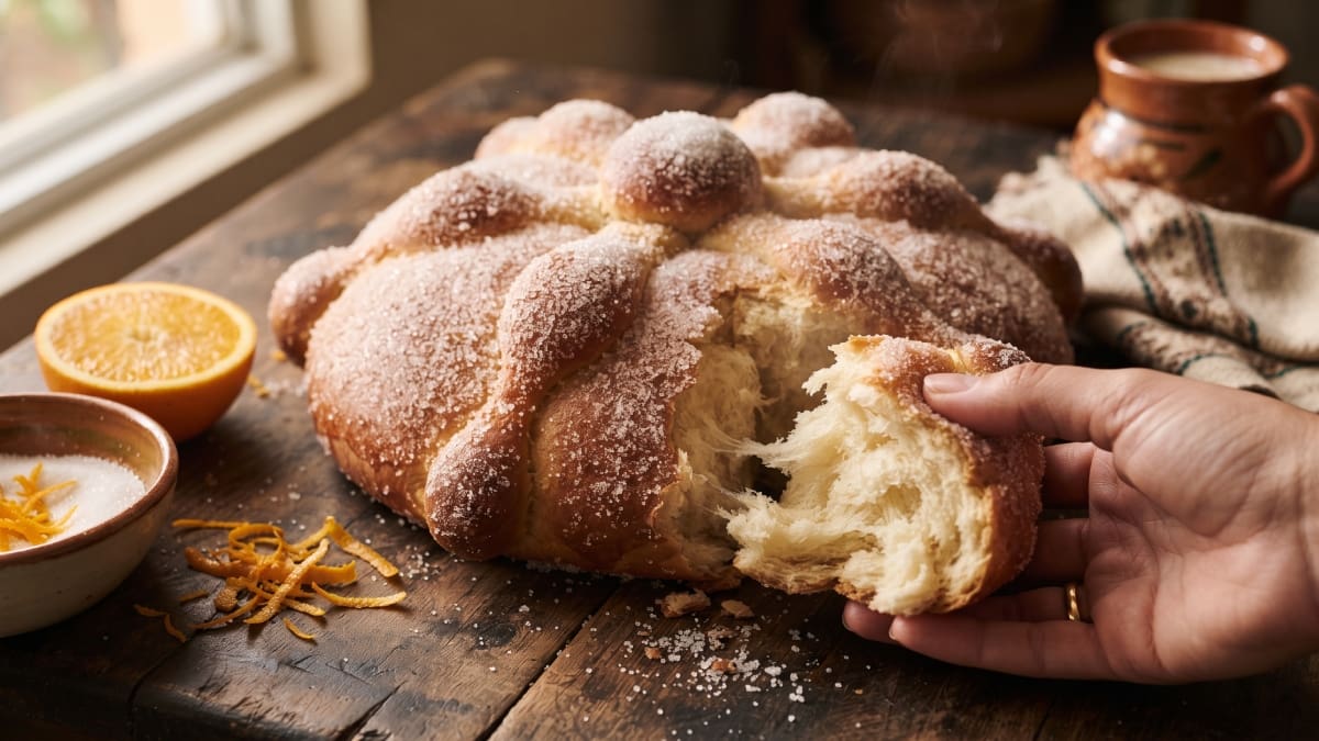 Pan de muerto recién horneado en octubre y noviembre 2026.