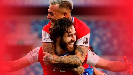 Copa América, festejo de Selección de Chile, NA