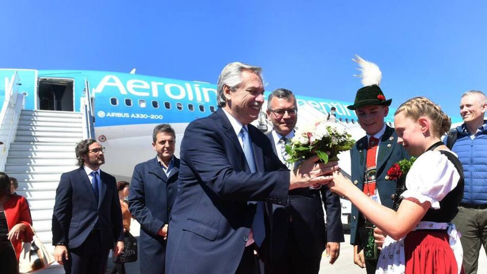 Alberto Fernández, Gobierno, llegada a G7, Alemania, NA