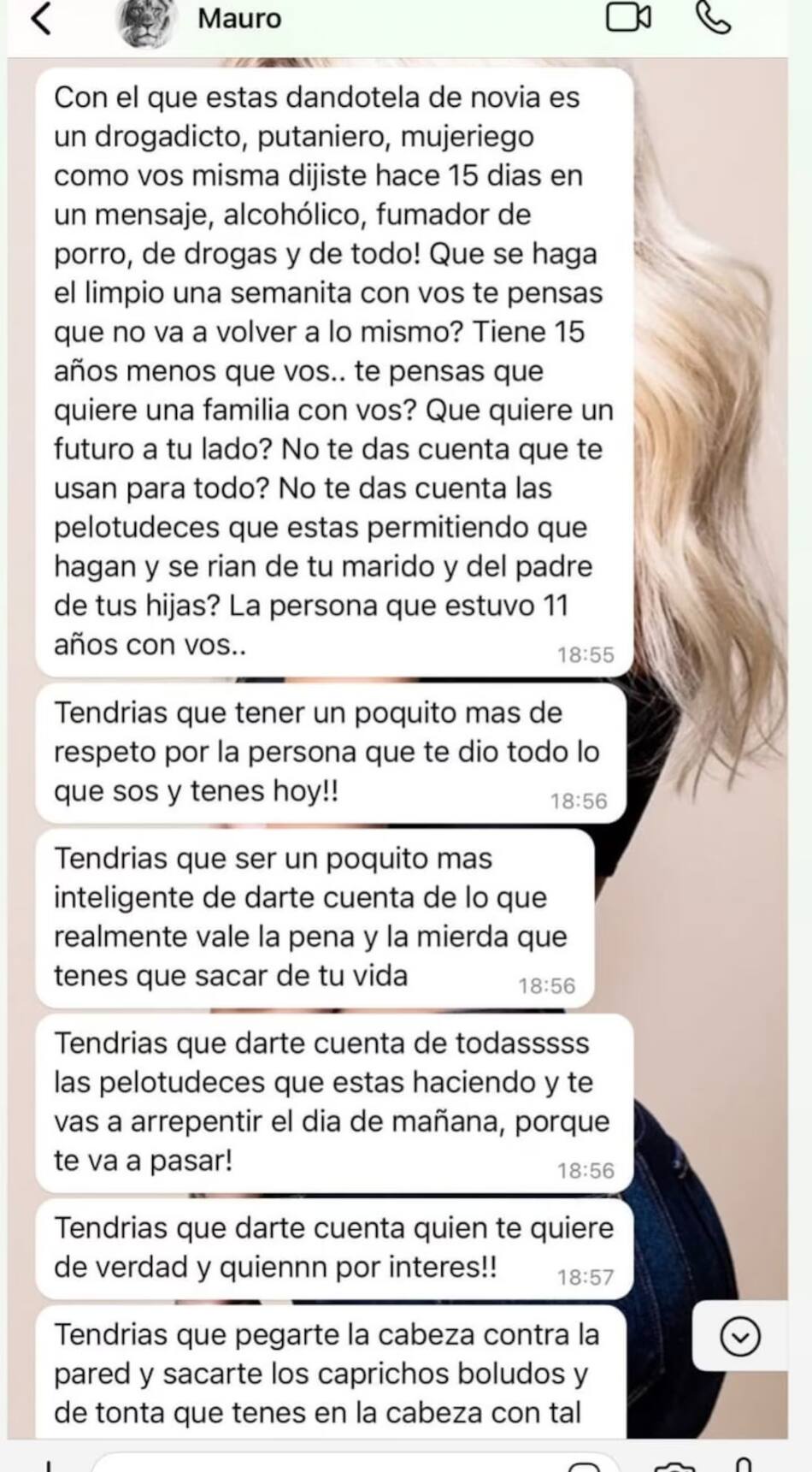 Los nuevos chats que publicó Wanda Nara de Mauro Icardi. Foto: Instagram.