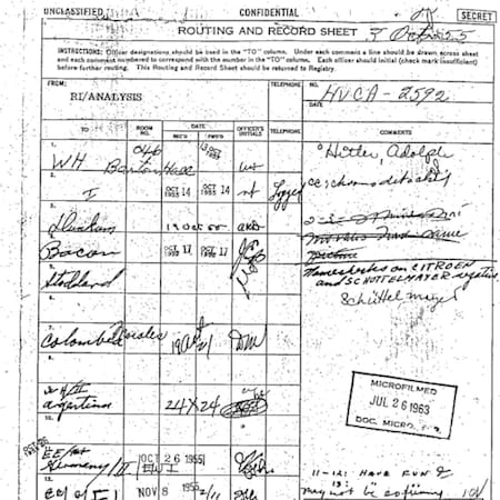 El documento de la CIA sobre el presunto exilio de Adolf Hitler a Tunja, Colombia.