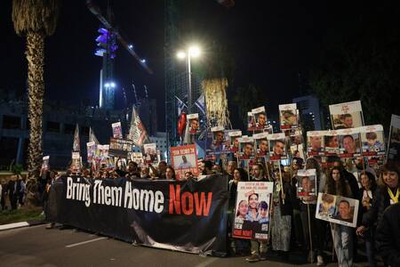 Marcha por los rehenes. Foto: Reuters.