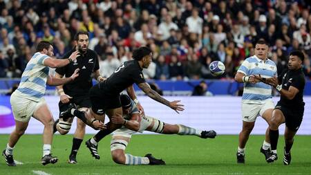 All Blacks vs Los Pumas, Mundial de Rugby. Foto: EFE