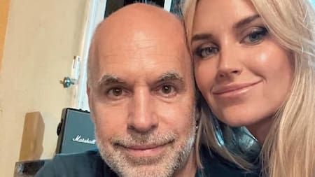 Horacio Rodríguez Larreta y Milagros Maylin, su novia, en una selfie publicada por ella