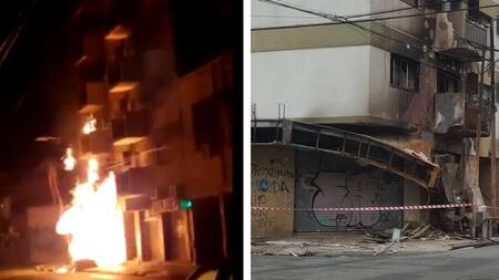 Explosión e incendio en edificio de Avellaneda