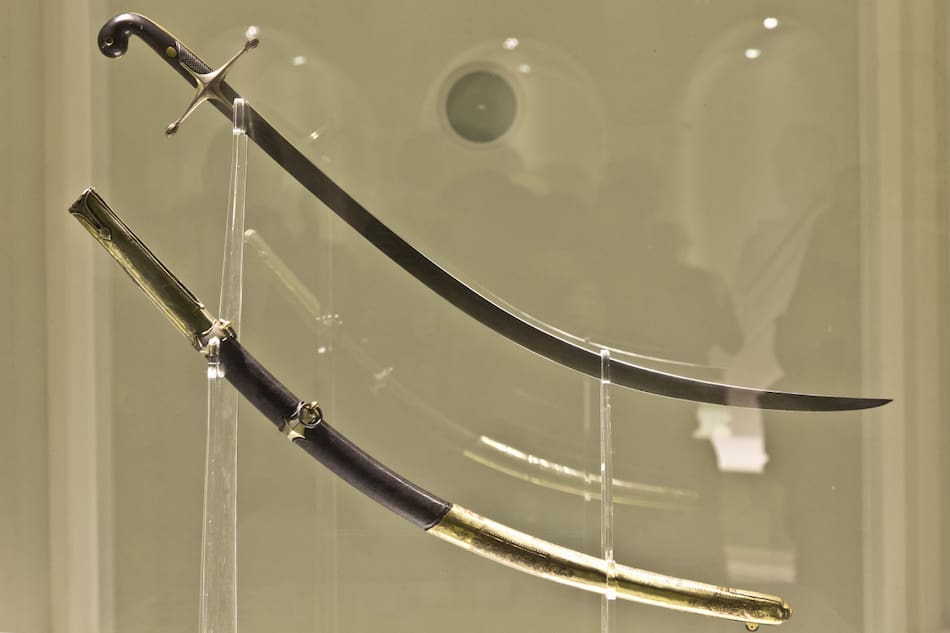El sable corvo se exhibe en el Museo Histórico Nacional
