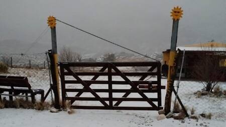 Nieve en las Altas Cumbres, Córdoba. Foto X.