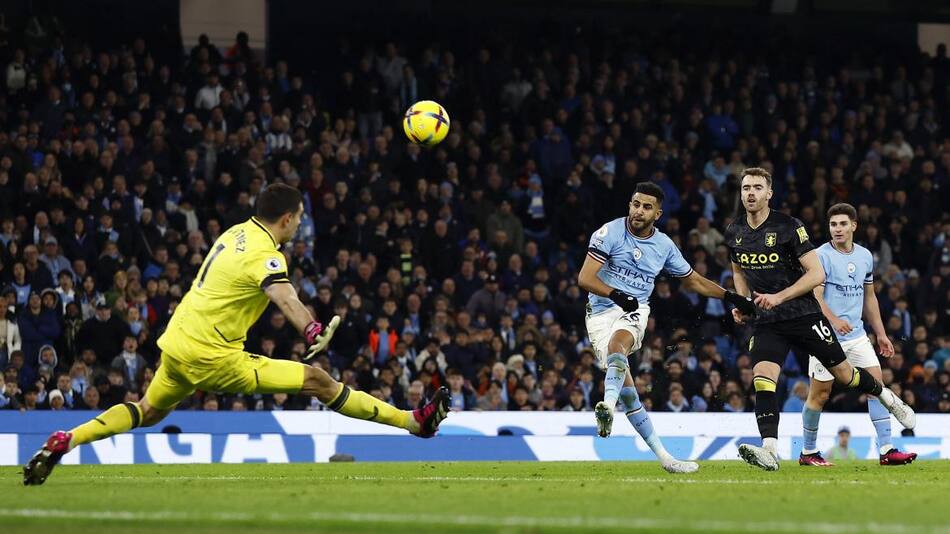 Emiliano "Dibu" Martínez ante Manchester City. Foto: Reuters.
