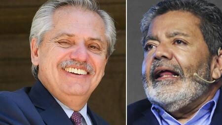 Alberto Fernández y Gerardo Martínez, Fotos NA