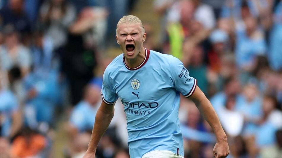 Erling Braut Haaland, el goleador del Manchester City. Foto: NA.