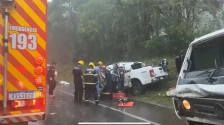 Accidente fatal en Misiones de una familia argentina que volvía de Brasil. Foto: Gentileza El Territorio.