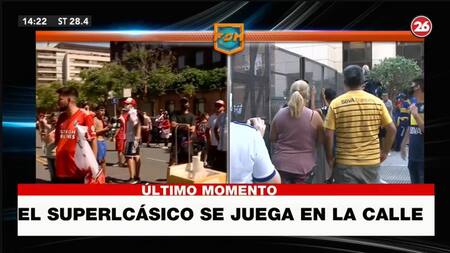 Previa caliente del Superclásico, hinchas de Boca y de River, CANAL 26