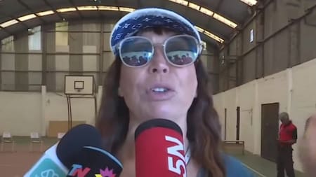 Voto de Moria Casán en el balotaje 2023. Foto: NA.