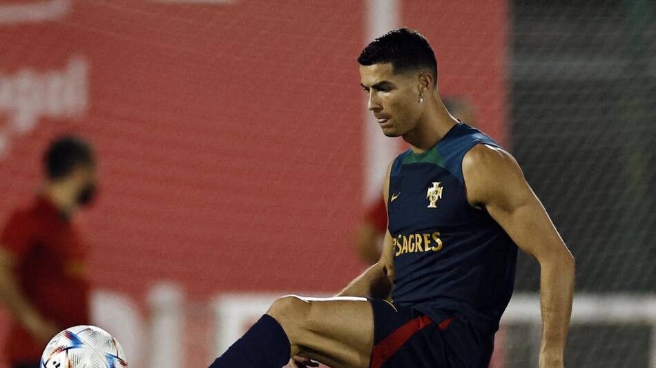 Cristiano Ronaldo en el Mundial de Qatar 2022. Foto: REUTERS.