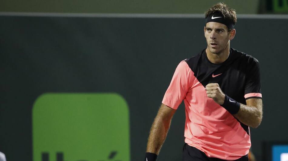 Victoria de Juan Martín Del Potro en el Mastes 1000 de Miami (Reuters)