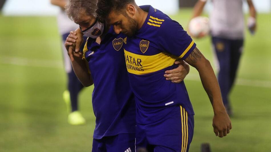 Toto Salvio lesionado, Boca Juniors, NA.