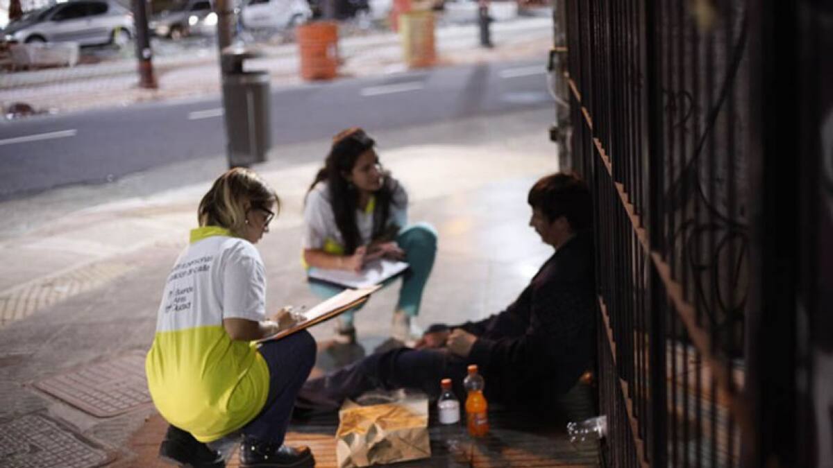 Ola polar, personas en situación de calle. Foto: NA.