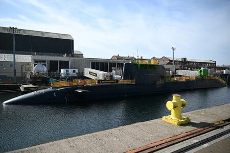 El submarino nuclear HMS Agamemnon, de Gran Bretaña. Foto: Reuters (Oli Scarff)