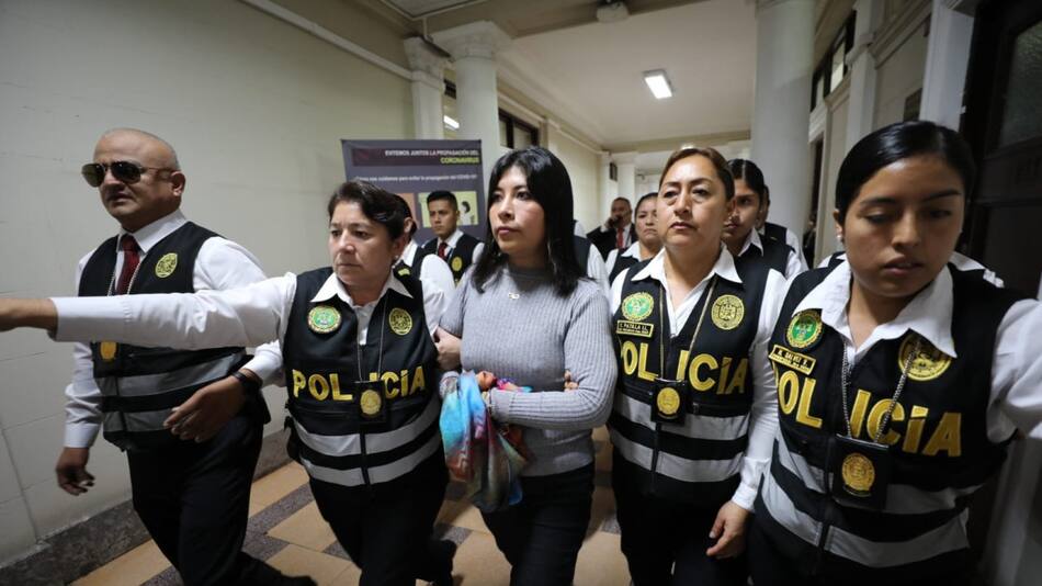 Detuvieron a Betssy Chávez, la exjefa de gabinete de Pedro Castillo. Foto: Poder Judicial de Perú.