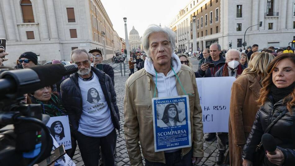 Pietro Orlandi, hermano de la joven desaparecida en el Vaticano. Foto: EFE.